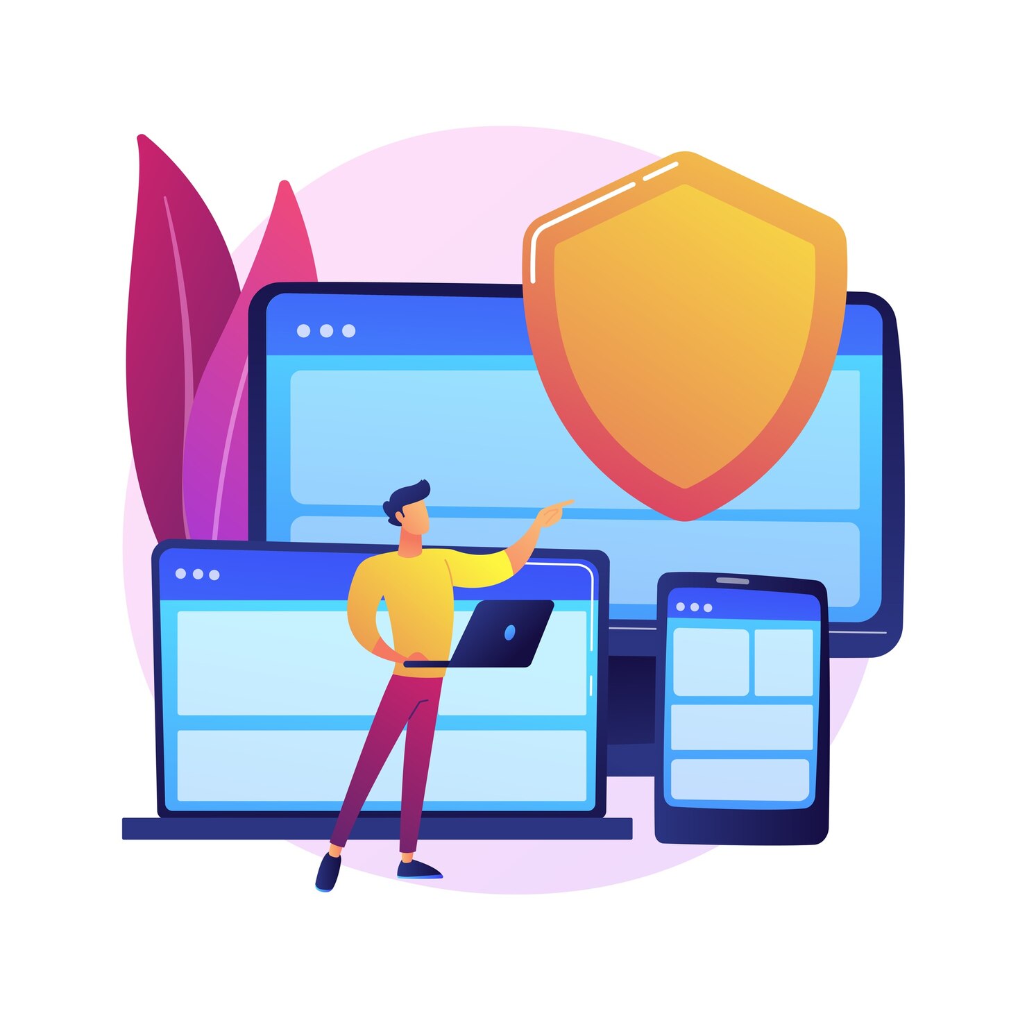 electronic-insurance-hardware-digital-insurers-website-responsive-web-design-malware-protection-software-gadgets-security-assurance_335657-1157